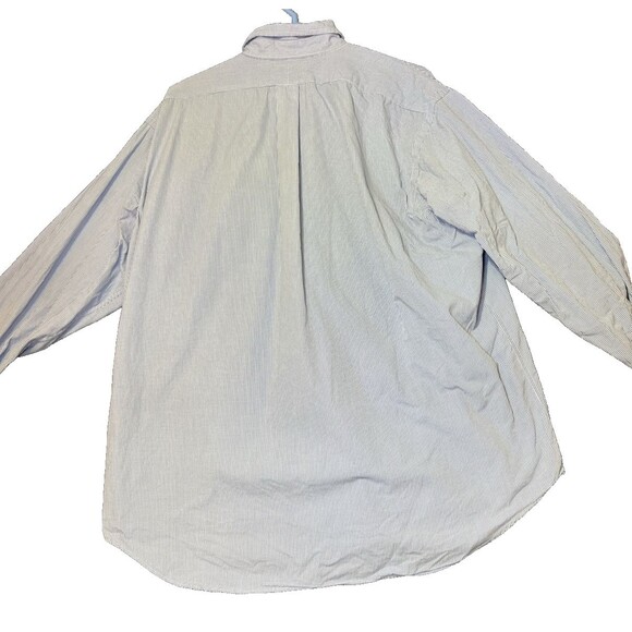 Ralph Lauren Button Down Shirt Gingham Check Blue Mens Size XL Long Sleeve Logo - Picture 3 of 16